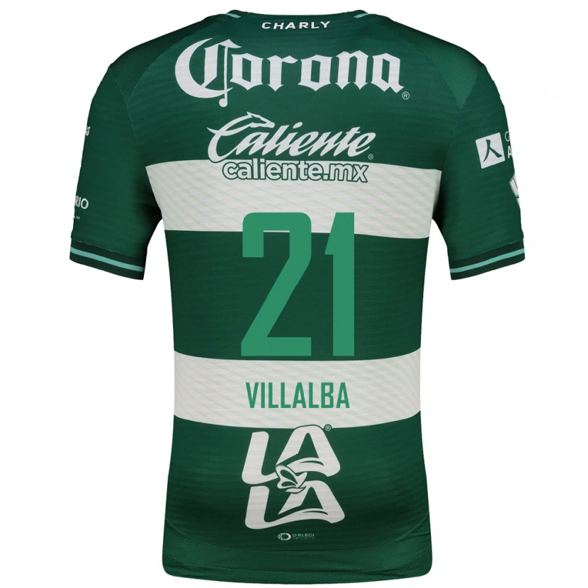 Danxen Homem Camisola Fran Villalba #21 Verde Branco Principal 2026/27 Camisa Brasil