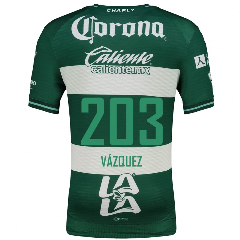 Danxen Homem Camisola Ángel Vázquez #203 Verde Branco Principal 2026/27 Camisa Brasil