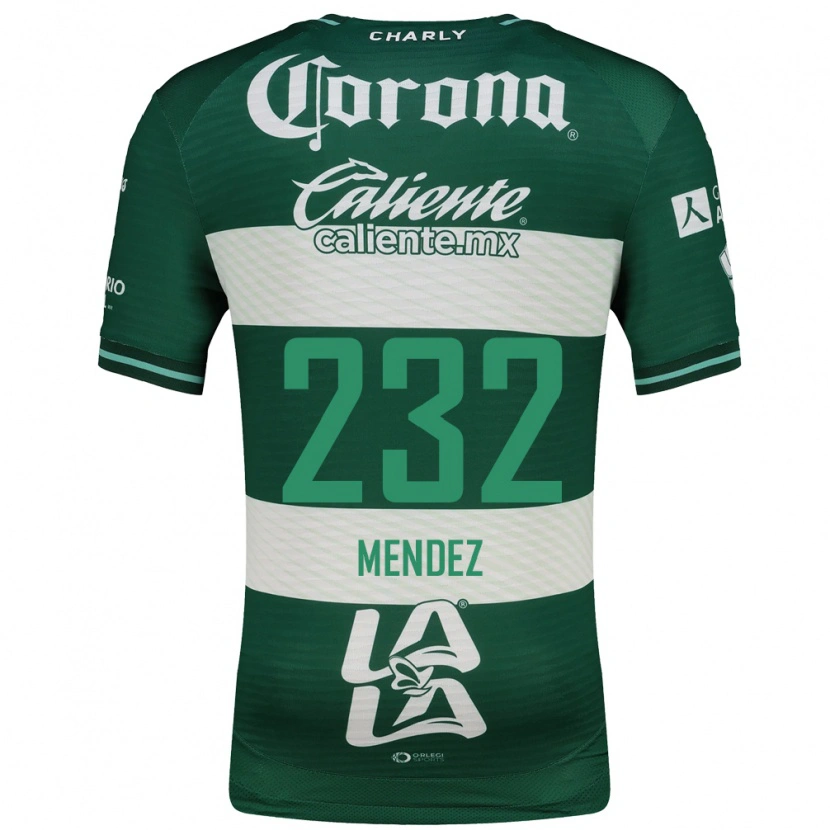 Danxen Homem Camisola José Méndez #232 Verde Branco Principal 2026/27 Camisa Brasil