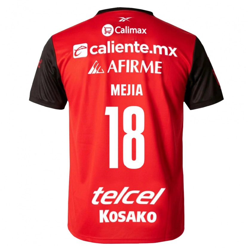 Danxen Homem Camisola Aarón Mejía #18 Preto Vermelho Principal 2026/27 Camisa Brasil