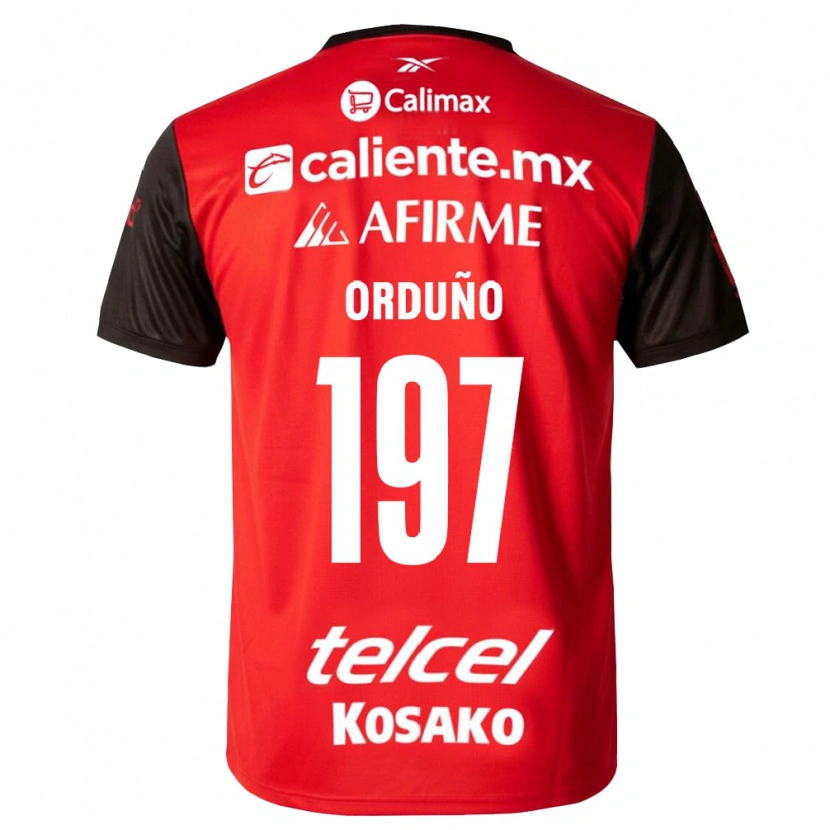 Danxen Homem Camisola David Orduño #197 Preto Vermelho Principal 2026/27 Camisa Brasil