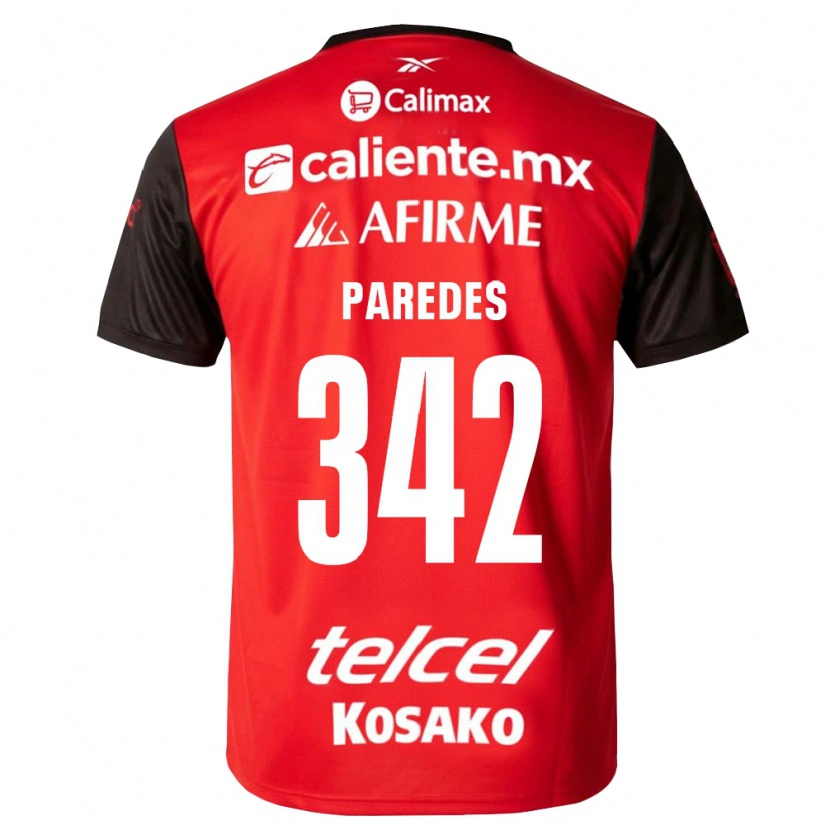 Danxen Homem Camisola Santiago Paredes #342 Preto Vermelho Principal 2026/27 Camisa Brasil
