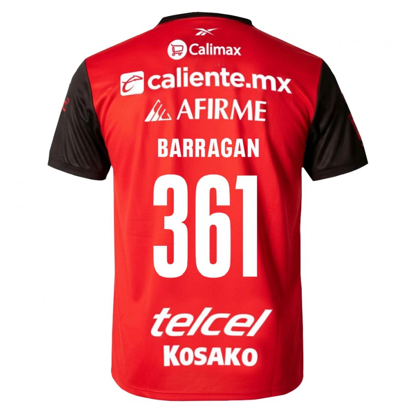 Danxen Homem Camisola Jesús Barragán #361 Preto Vermelho Principal 2026/27 Camisa Brasil