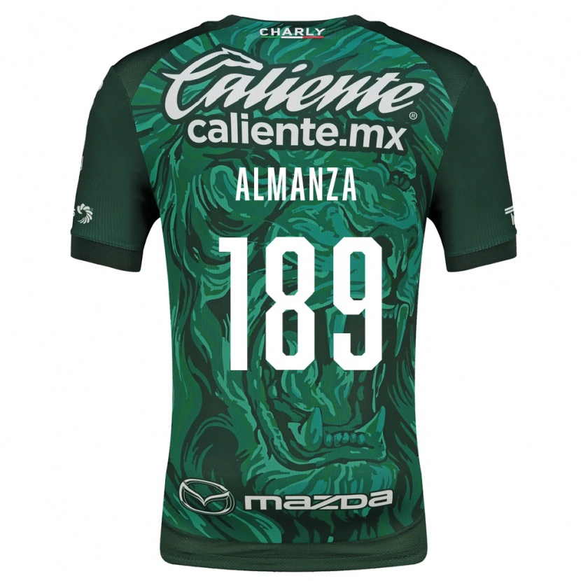 Danxen Homem Camisola Román Almanza #189 Verde Preto Principal 2026/27 Camisa Brasil