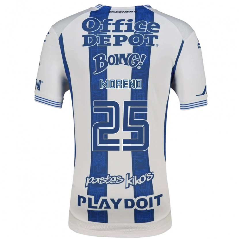 Danxen Homem Camisola Carlos Moreno #25 Branco Azul Marinho Principal 2026/27 Camisa Brasil