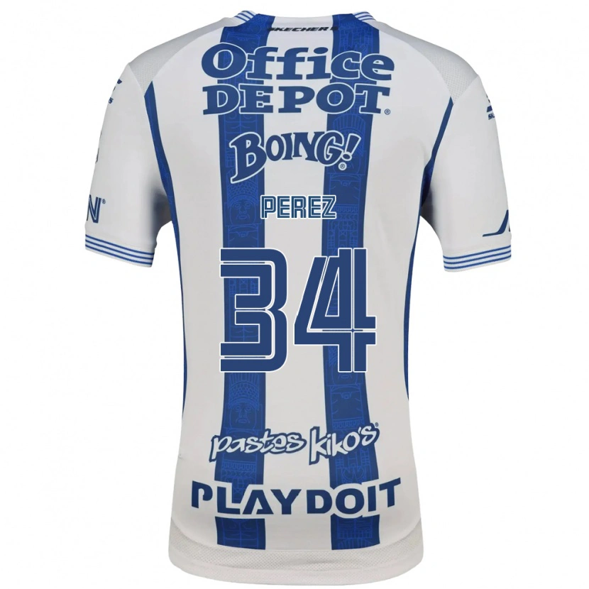 Danxen Homem Camisola Julio Pérez #34 Branco Azul Marinho Principal 2026/27 Camisa Brasil