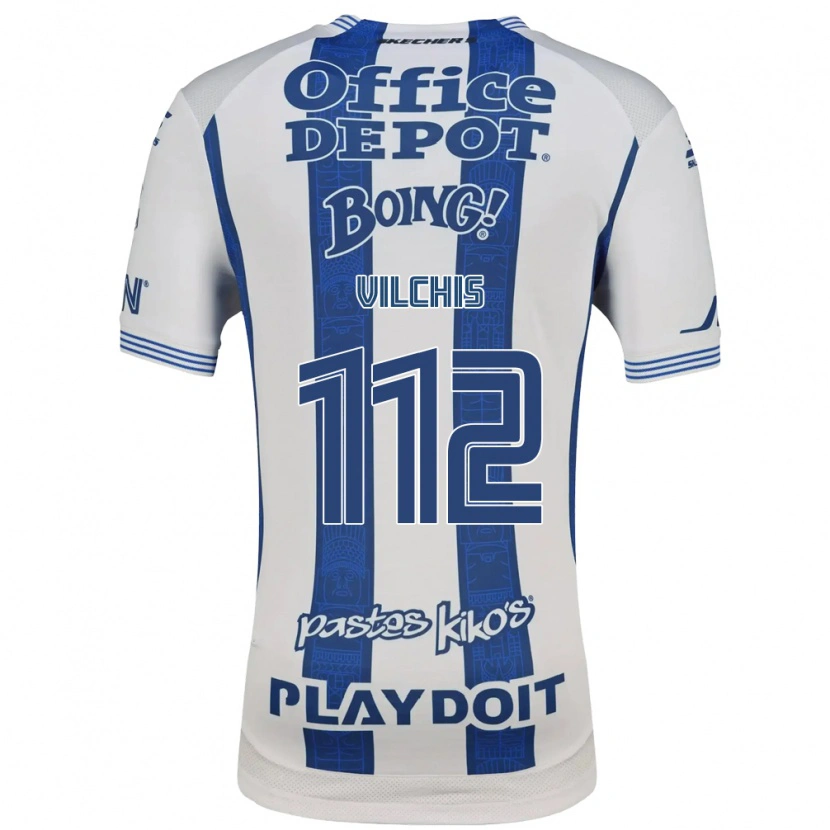 Danxen Homem Camisola Leonardo Vílchis #112 Branco Azul Marinho Principal 2026/27 Camisa Brasil