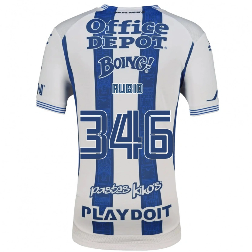 Danxen Homem Camisola Mateo Rubio #346 Branco Azul Marinho Principal 2026/27 Camisa Brasil