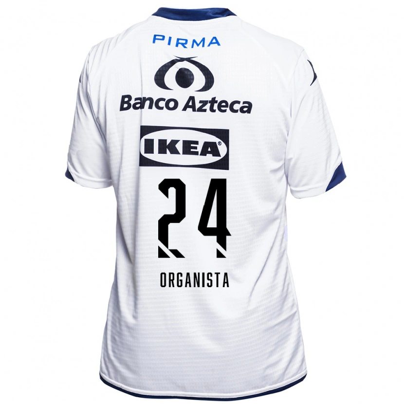 Danxen Homem Camisola Alejandro Organista #24 Branco Preto Azul Principal 2026/27 Camisa Brasil
