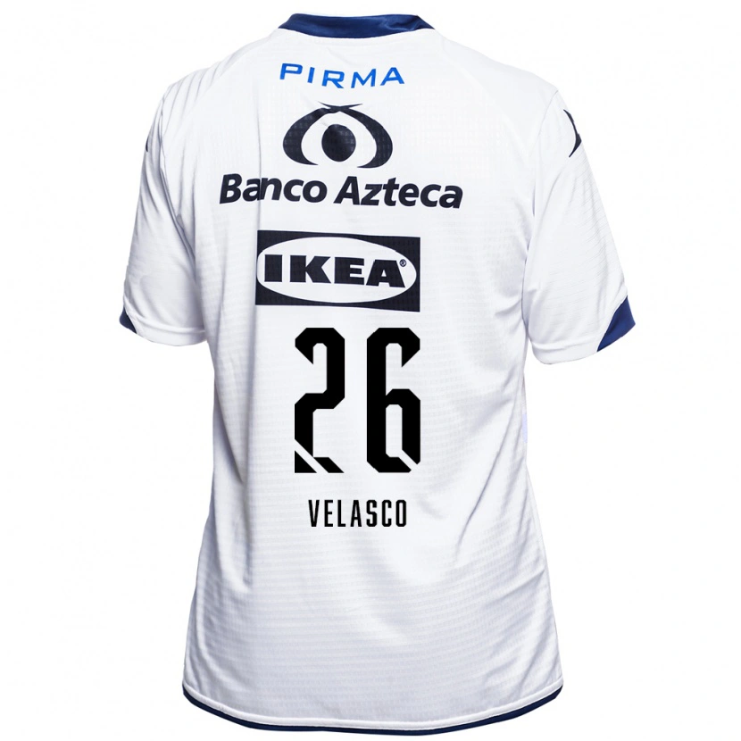 Danxen Homem Camisola Kevin Velasco #26 Branco Preto Azul Principal 2026/27 Camisa Brasil
