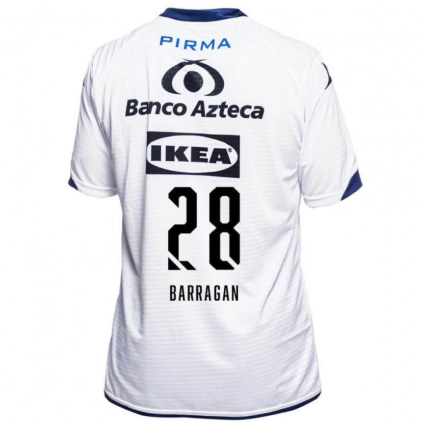 Danxen Homem Camisola Martín Barragán #28 Branco Preto Azul Principal 2026/27 Camisa Brasil