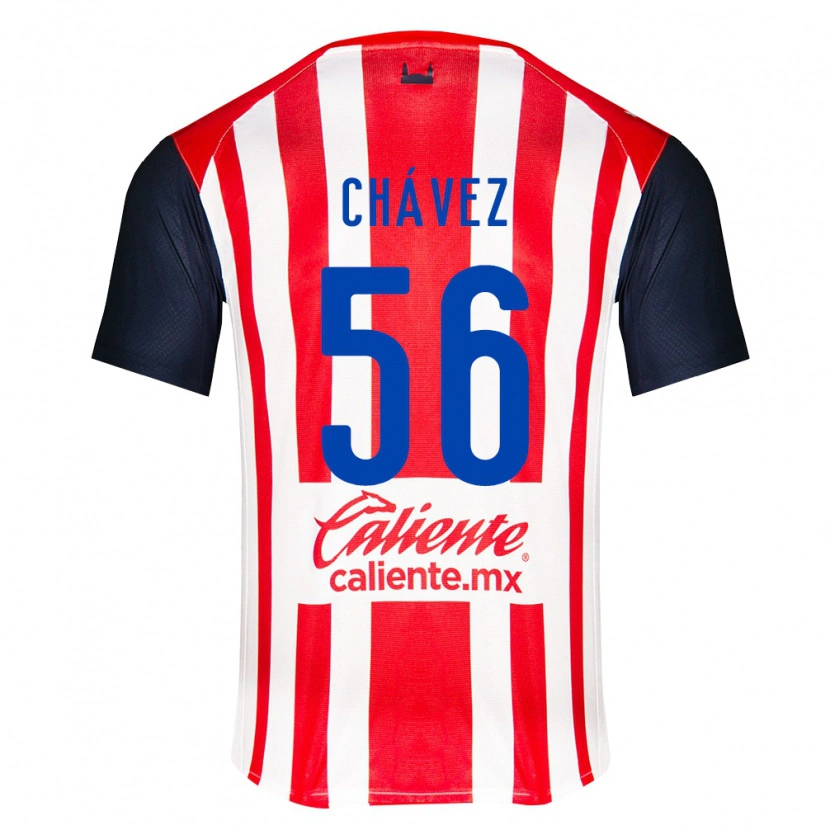 Danxen Homem Camisola Ángel Chávez #56 Vermelho Preto Branco Principal 2026/27 Camisa Brasil