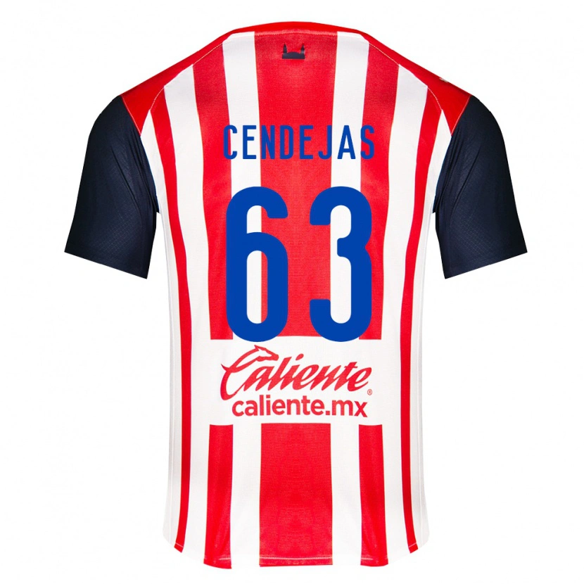Danxen Homem Camisola Matías Cendejas #63 Vermelho Preto Branco Principal 2026/27 Camisa Brasil