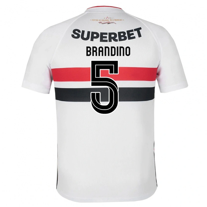 Danxen Homem Camisola Kika Brandino #5 Branco Vermelho Preto Principal 2026/27 Camisa Brasil