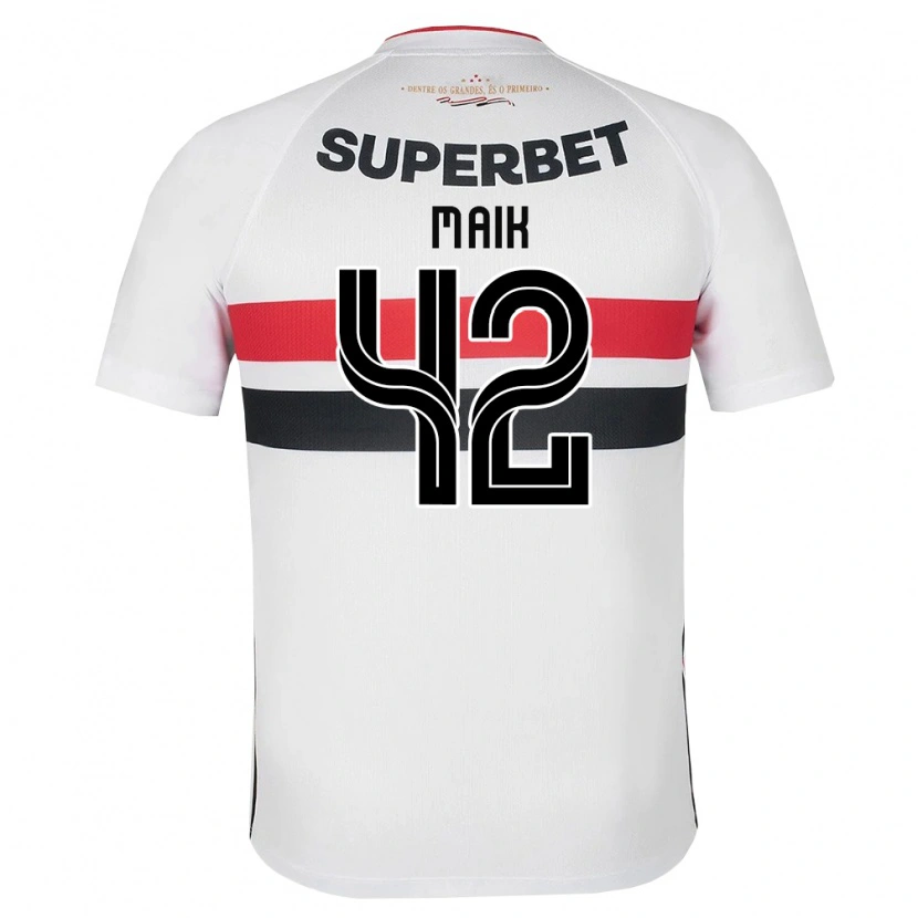 Danxen Homem Camisola Maik Gomes Viegas #42 Branco Vermelho Preto Principal 2026/27 Camisa Brasil