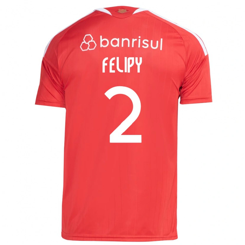 Danxen Homem Camisola Luis Felipy #2 Vermelho Branco Principal 2026/27 Camisa Brasil