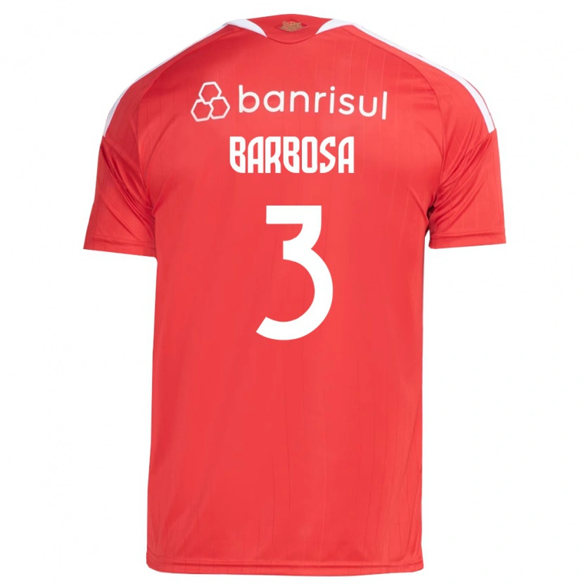 Danxen Homem Camisola Mauricio Barbosa #3 Vermelho Branco Principal 2026/27 Camisa Brasil