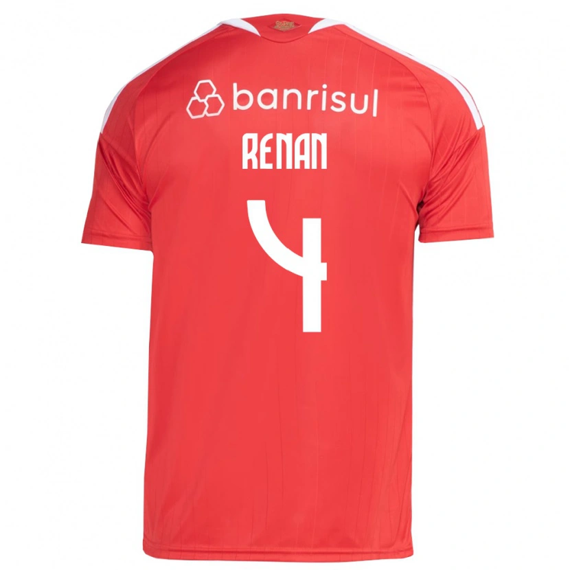 Danxen Homem Camisola Robert Renan #4 Vermelho Branco Principal 2026/27 Camisa Brasil
