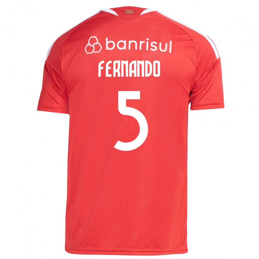 Danxen Homem Camisola Fernando #5 Vermelho Branco Principal 2026/27 Camisa Brasil