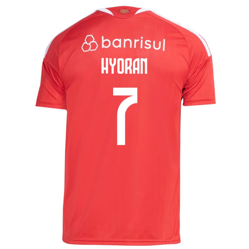 Danxen Homem Camisola Hyoran #7 Vermelho Branco Principal 2026/27 Camisa Brasil