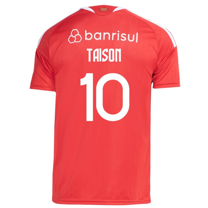 Danxen Homem Camisola Taison #10 Vermelho Branco Principal 2026/27 Camisa Brasil
