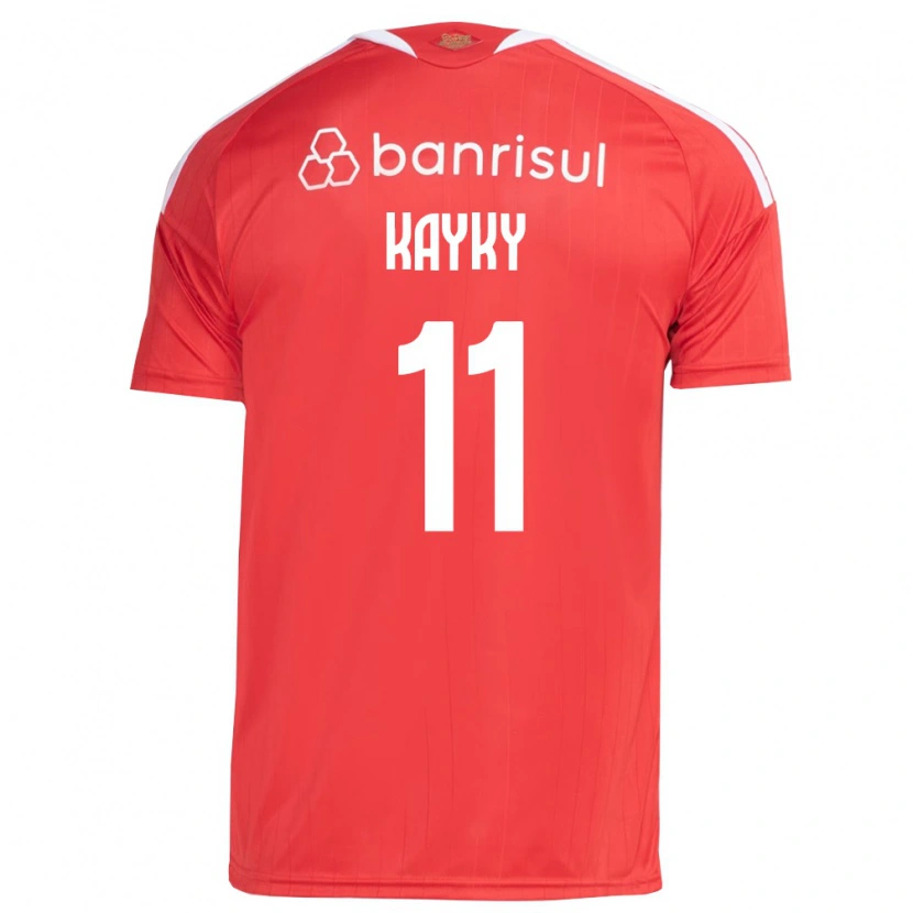Danxen Homem Camisola Kayky Da Silva Chagas #11 Vermelho Branco Principal 2026/27 Camisa Brasil