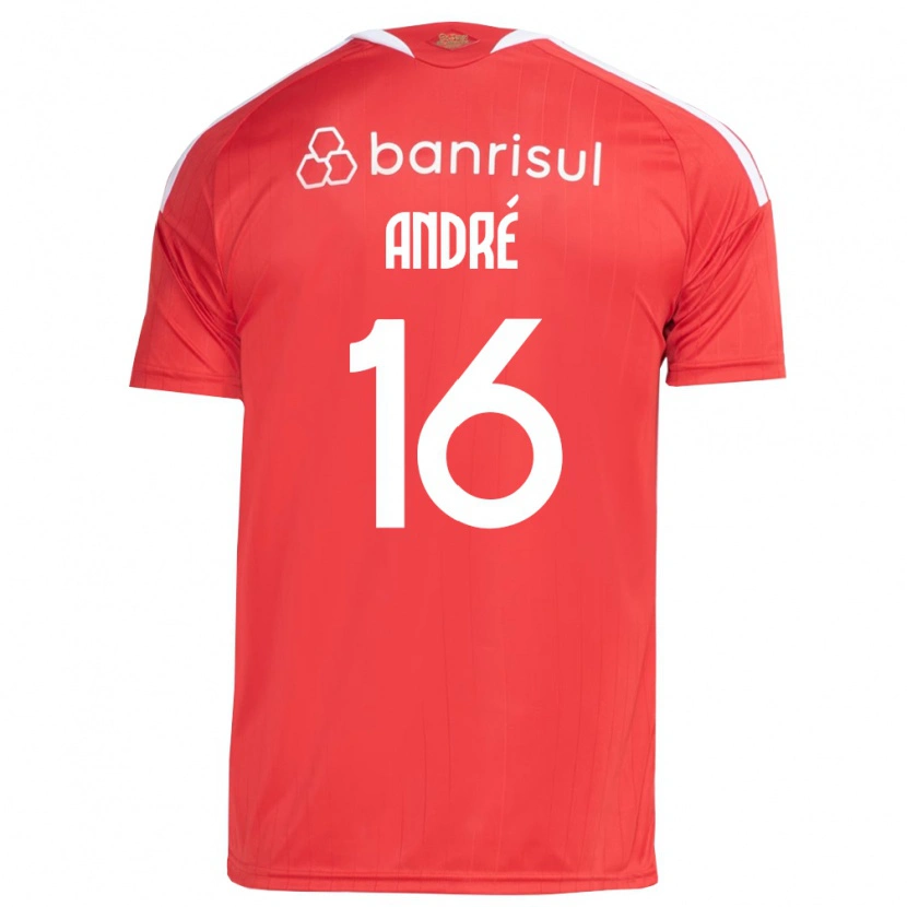 Danxen Homem Camisola André Sion Lemos Oliveira #16 Vermelho Branco Principal 2026/27 Camisa Brasil