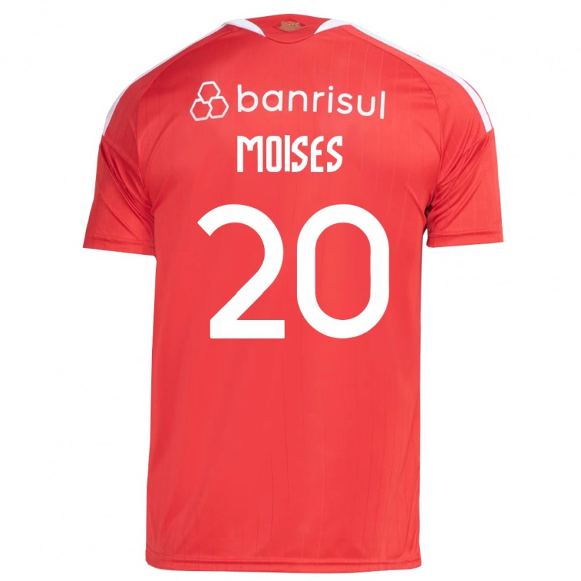 Danxen Homem Camisola Moises #20 Vermelho Branco Principal 2026/27 Camisa Brasil