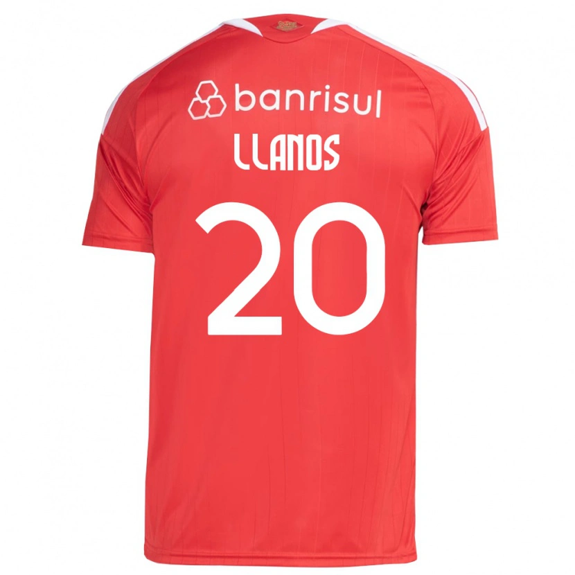 Danxen Homem Camisola Pati Llanos #20 Vermelho Branco Principal 2026/27 Camisa Brasil