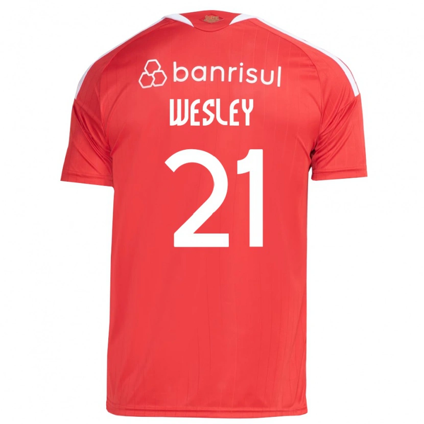 Danxen Homem Camisola Wesley #21 Vermelho Branco Principal 2026/27 Camisa Brasil