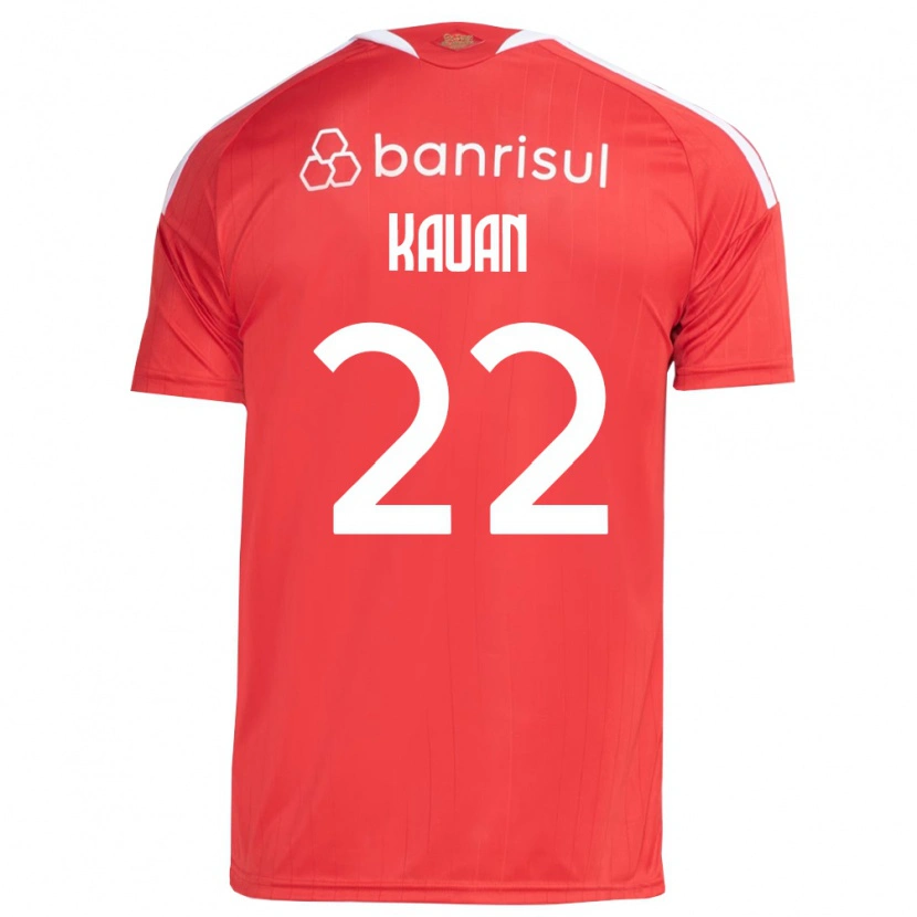 Danxen Homem Camisola Kauan Jesus Santos Oliveira #22 Vermelho Branco Principal 2026/27 Camisa Brasil