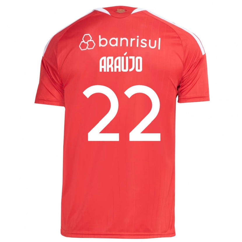 Danxen Homem Camisola Kelwin Araújo #22 Vermelho Branco Principal 2026/27 Camisa Brasil