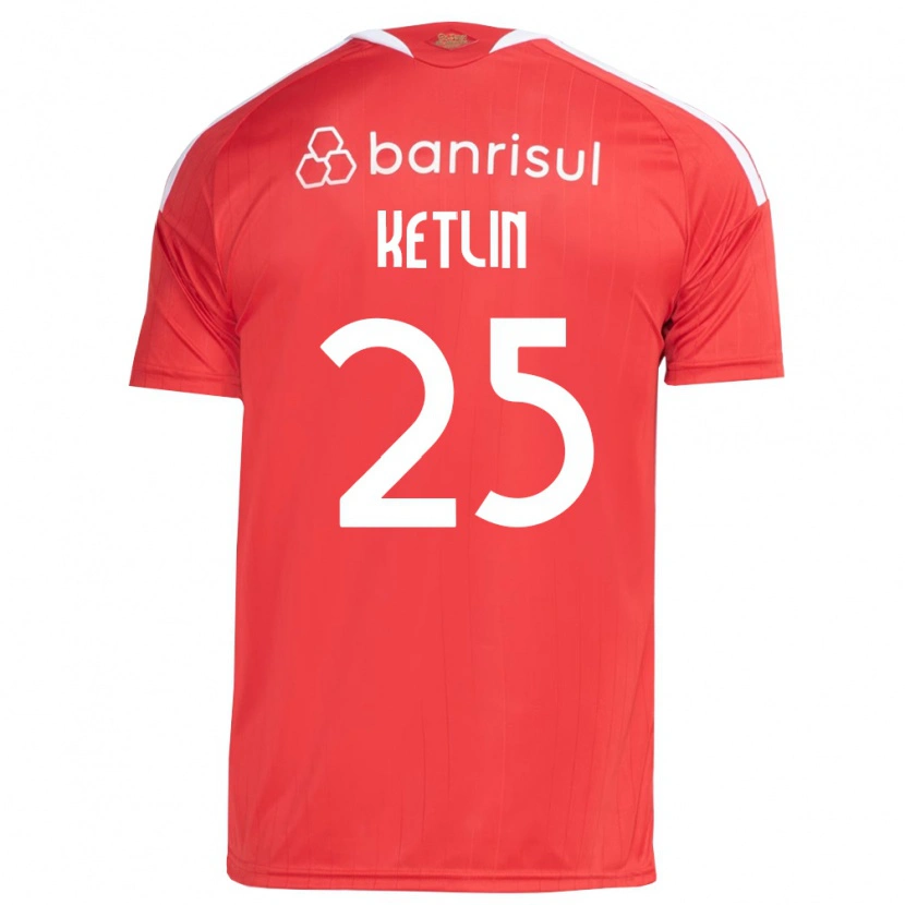 Danxen Homem Camisola Ketlin #25 Vermelho Branco Principal 2026/27 Camisa Brasil