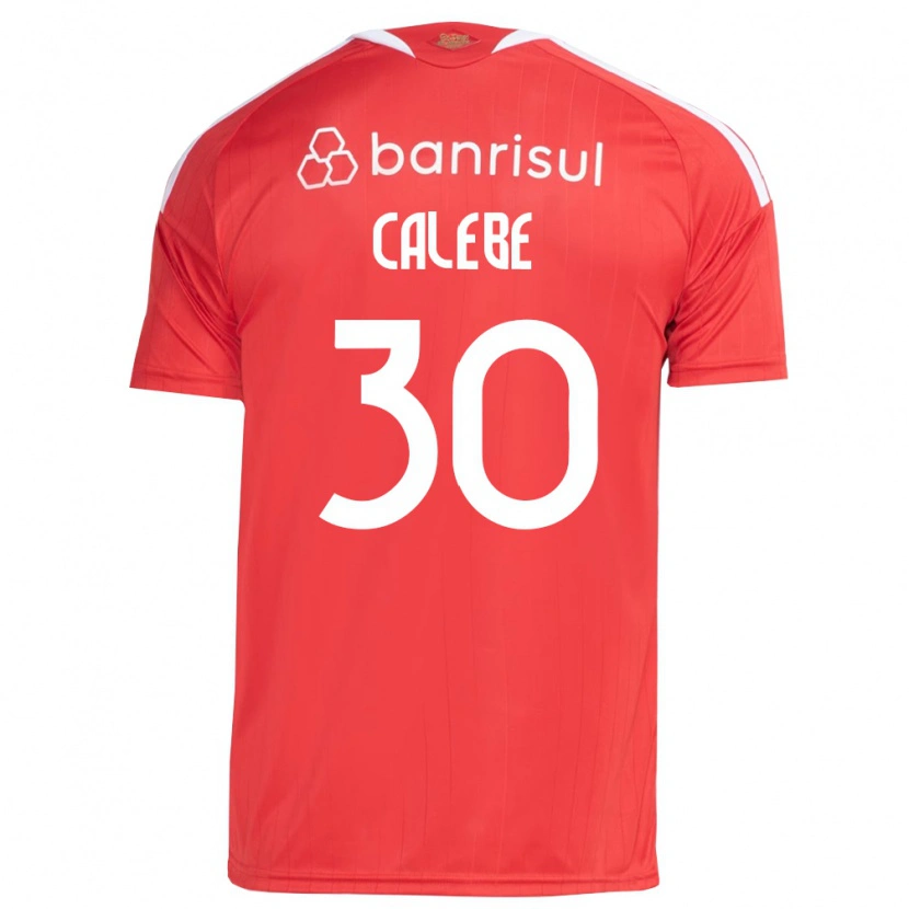 Danxen Homem Camisola Calebe Goncalves Ferreira Da Silva #30 Vermelho Branco Principal 2026/27 Camisa Brasil