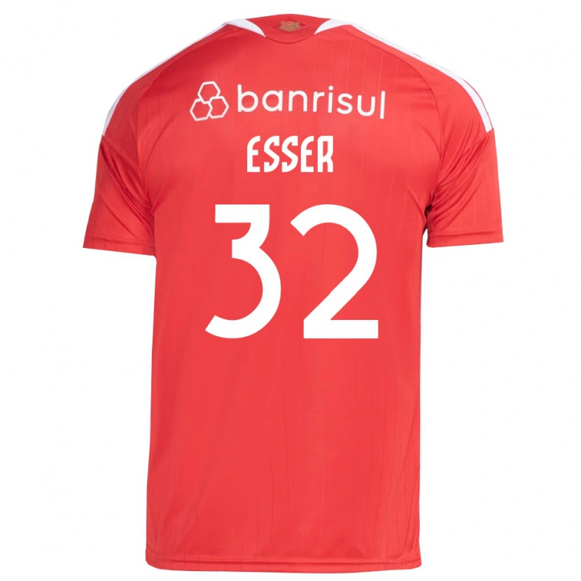 Danxen Homem Camisola Diego Esser #32 Vermelho Branco Principal 2026/27 Camisa Brasil