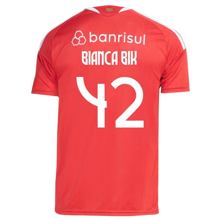 Danxen Homem Camisola Bianca Bik #42 Vermelho Branco Principal 2026/27 Camisa Brasil