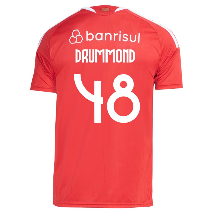 Danxen Homem Camisola Lucca Drummond #48 Vermelho Branco Principal 2026/27 Camisa Brasil