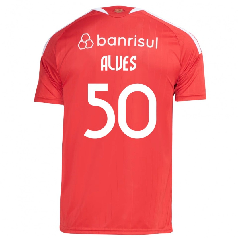 Danxen Homem Camisola Kauan Alves #50 Vermelho Branco Principal 2026/27 Camisa Brasil