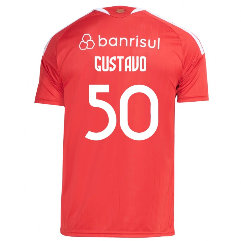 Danxen Homem Camisola Gustavo Dos Santos #50 Vermelho Branco Principal 2026/27 Camisa Brasil