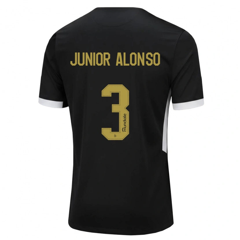 Danxen Homem Camisola Junior Alonso #3 Preto Branco Amarelo Principal 2026/27 Camisa Brasil
