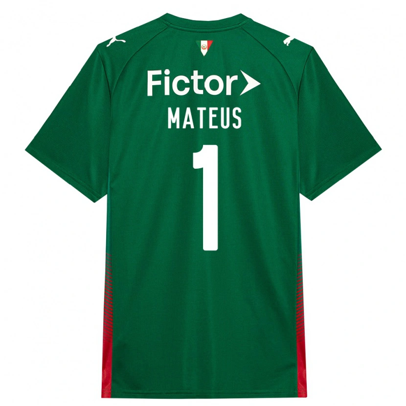 Danxen Homem Camisola Mateus #1 Verde Vermelho Branco Principal 2026/27 Camisa Brasil