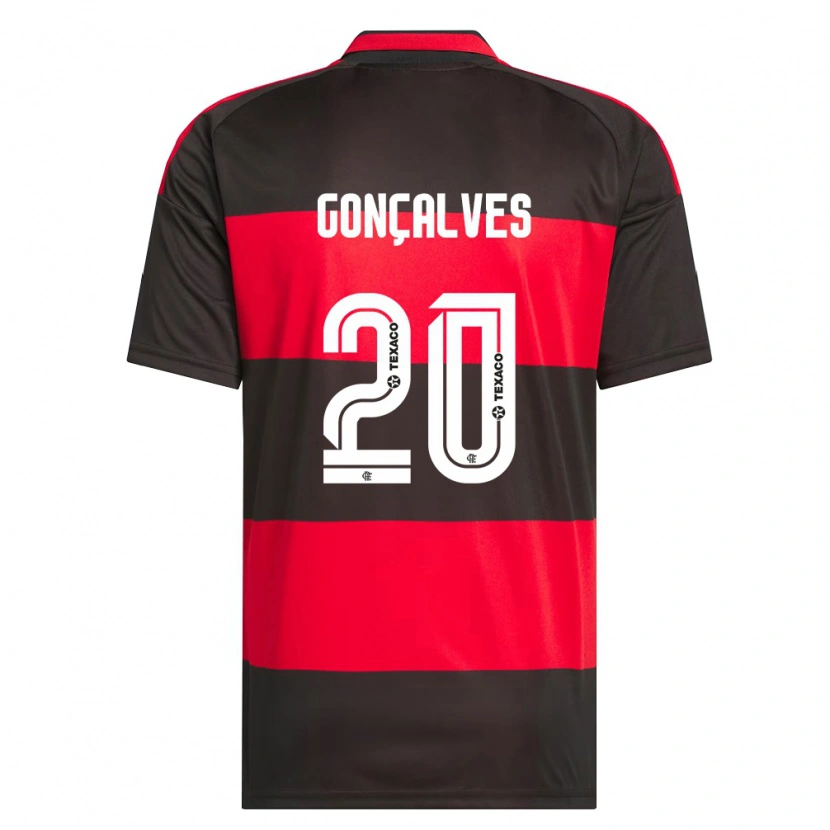 Danxen Homem Camisola Matheus Gonçalves #20 Vermelho Preto Branco Principal 2026/27 Camisa Brasil
