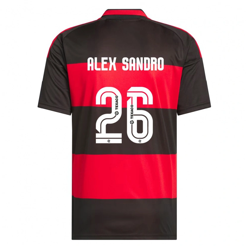 Danxen Homem Camisola Alex Sandro #26 Vermelho Preto Branco Principal 2026/27 Camisa Brasil