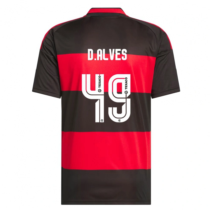 Danxen Homem Camisola Dyogo Alves #49 Vermelho Preto Branco Principal 2026/27 Camisa Brasil