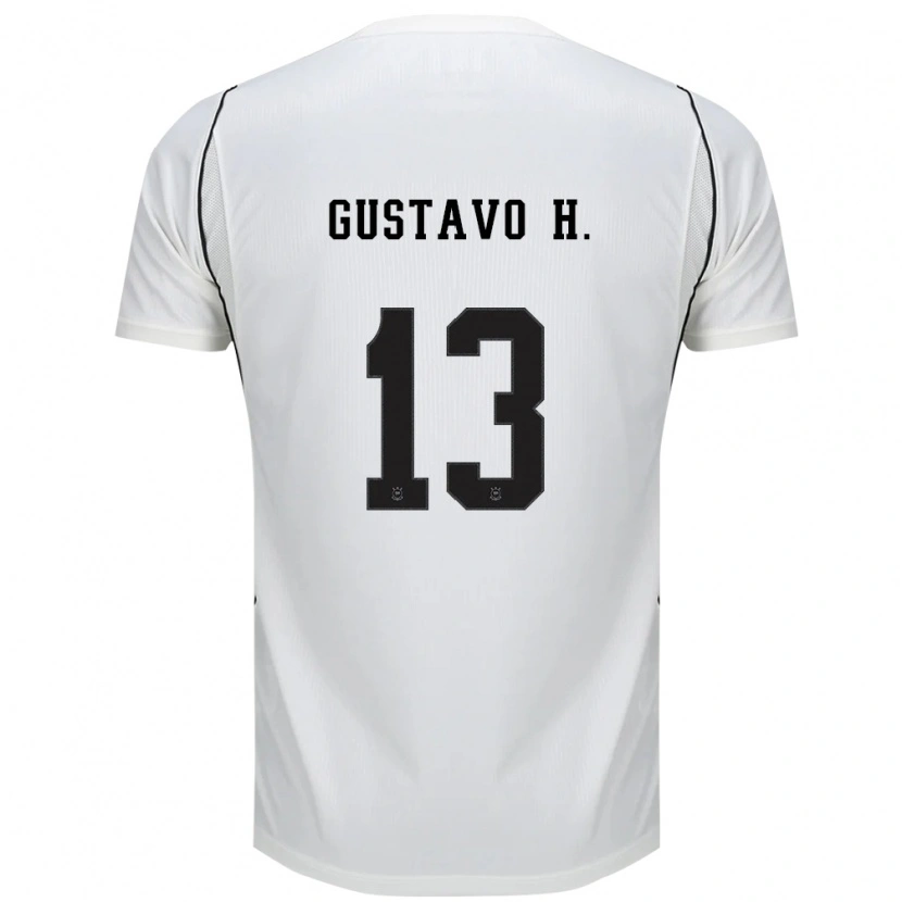 Danxen Homem Camisola Gustavo Henrique #13 Branco Preto Vermelho Principal 2026/27 Camisa Brasil