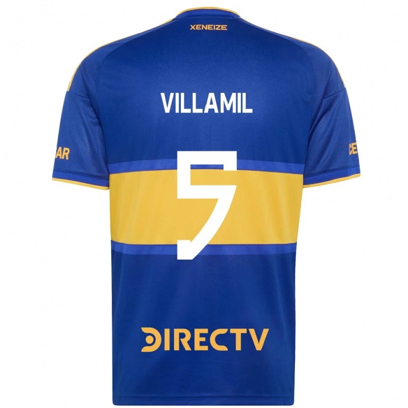 Danxen Homem Camisola Martín Villamil #5 Azul Real Amarelo Principal 2026/27 Camisa Brasil