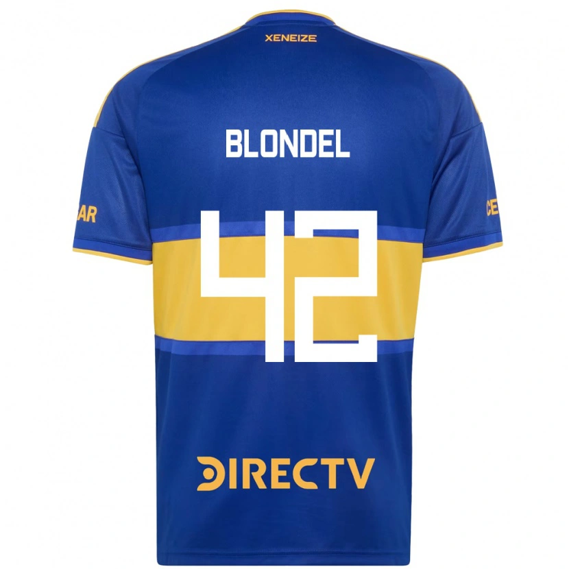 Danxen Homem Camisola Lucas Blondel #42 Azul Real Amarelo Principal 2026/27 Camisa Brasil