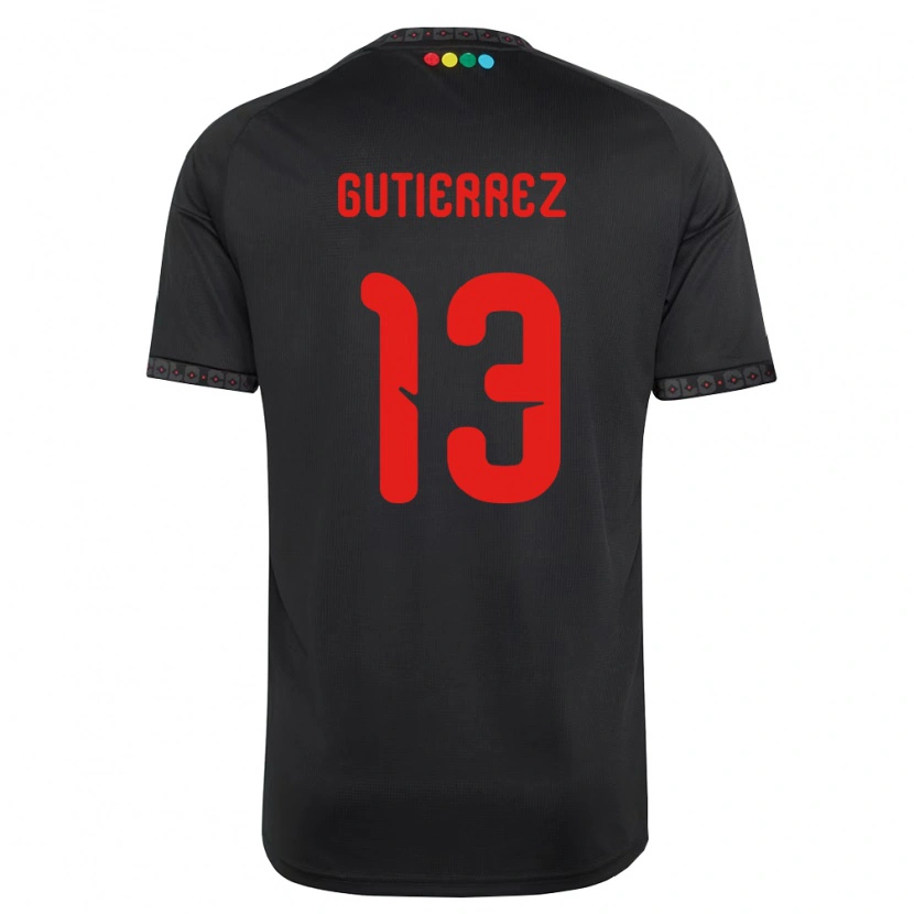 Danxen Homem Camisola Bruno Gutiérrez #13 Preto Vermelho Alternativa 2026/27 Camisa Brasil