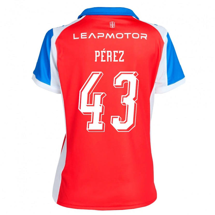 Danxen Homem Camisola Amaro Pérez #43 Vermelho Azul Alternativa 2026/27 Camisa Brasil