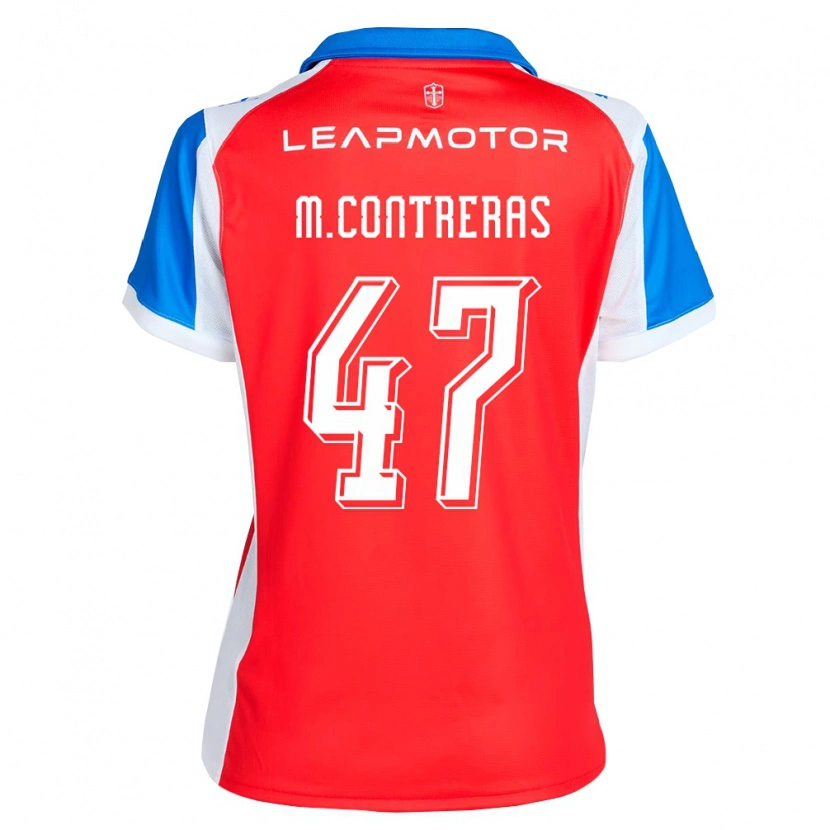Danxen Homem Camisola Mathías Contreras #47 Vermelho Azul Alternativa 2026/27 Camisa Brasil